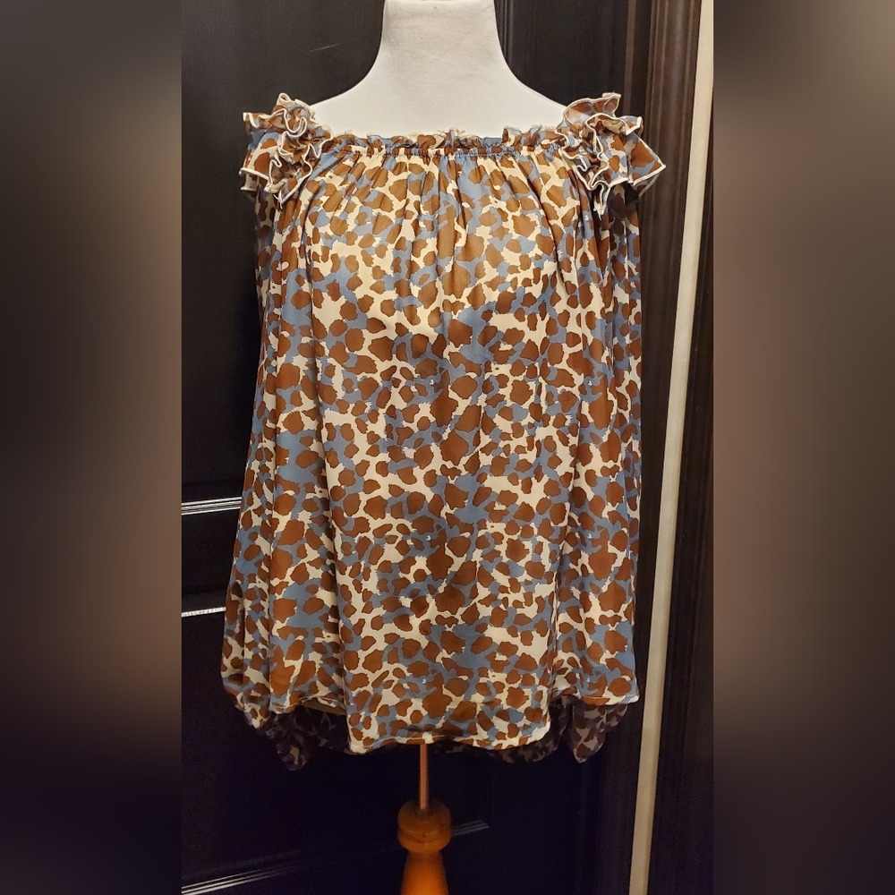 Jodilf Animal Print Leopard Blouse Top